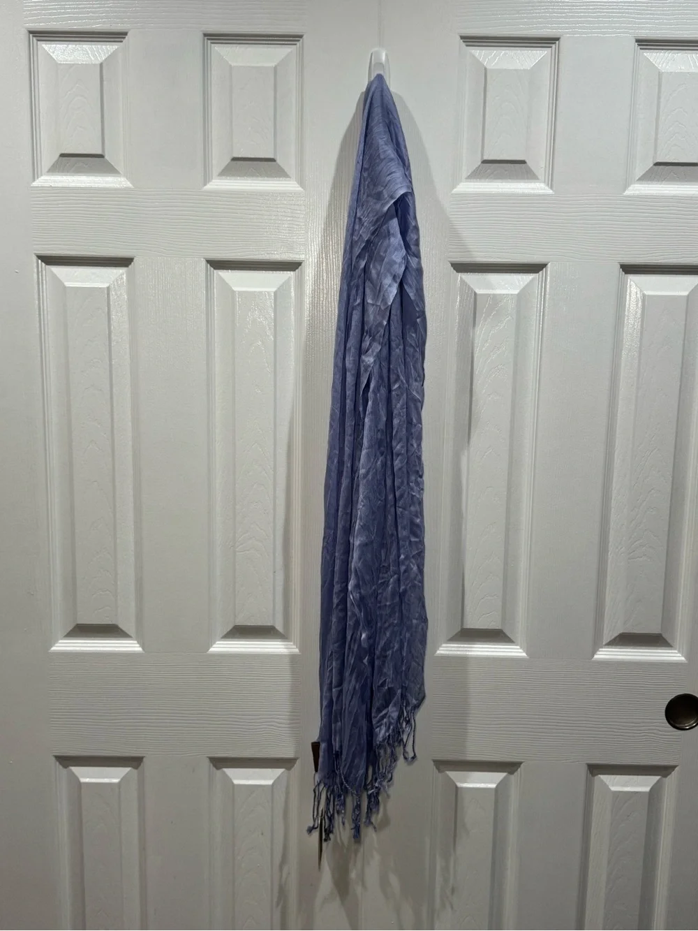 🪻 LOOK BY M NWT Women's Scarf Wrap REAL SILK in periwinkle purple/light blue 🪻